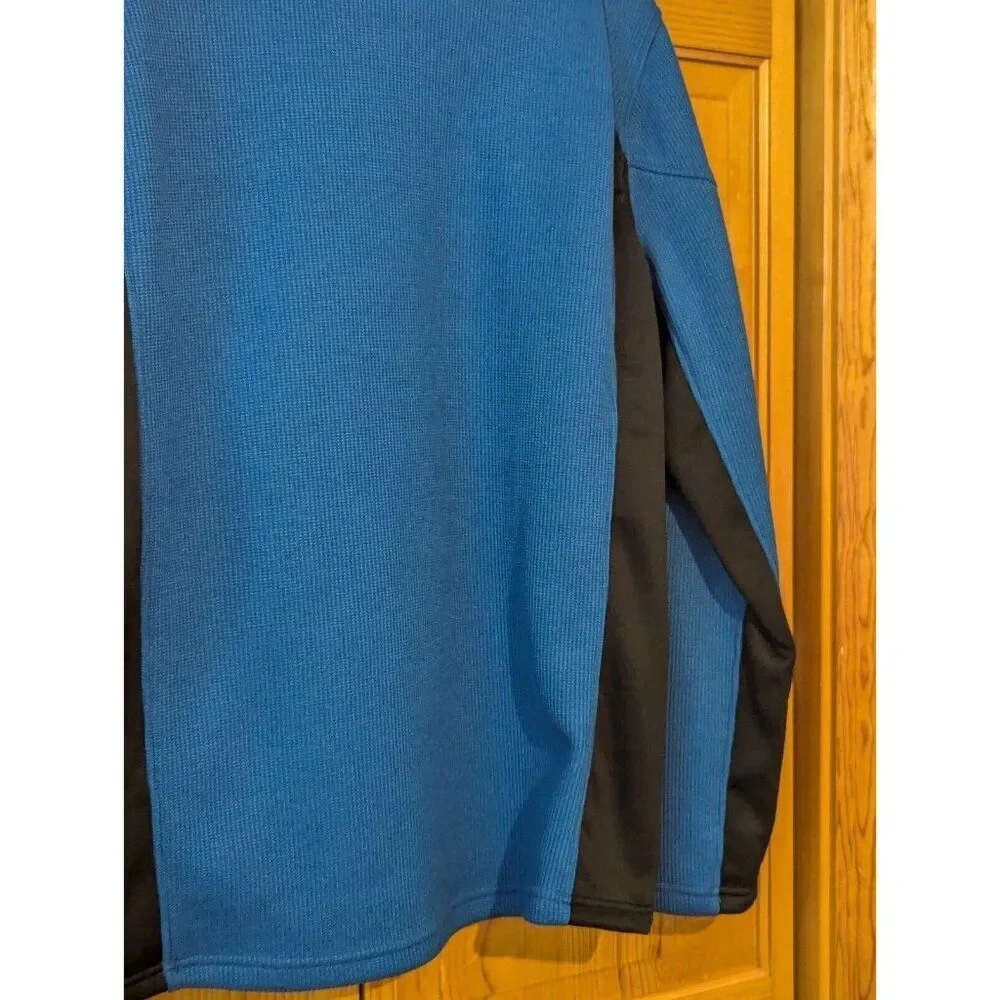 Spyder Sweater Mens Medium Bandit Half‎ Zip Fleece Jacket Mock Neck Blue - Picture 14 of 16